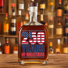 250 Years of Greatness USA Flag Patriotic 1776-2026 Anniversary Whiskey Bottle LM32 895225