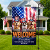 Custom Dog Clipart America 250 Years Welcome To Our Home Garden Flag TH10 898703
