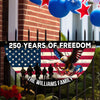 Custom Family Name 250 Years of Freedom Non-Pleated Fan Flag HA75 920364