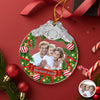 Custom Family Photo Metal Top Glass Ornament For Christmas TH10 894889