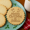 Custom Family Name Merry Christmas Cookie Stamp CH07 180732