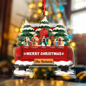 Personalized Merry Woofmas Acrylic Ornament Gifts For Dog Lovers LM32 897251