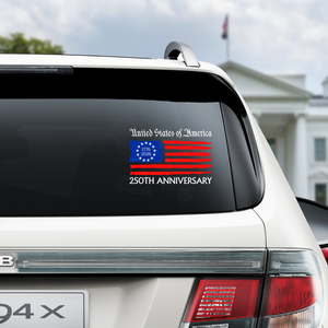 United States of America 250th Anniversary - Celebrate USA Birthday 1776-2026 Car Window Decal Sticker CH07 910218