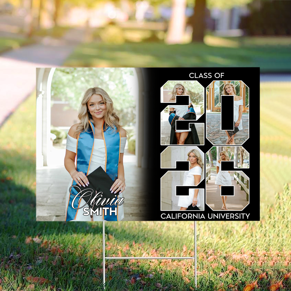 Custom Photo Class of 2026 Graduation Yard Sign TH10 169027