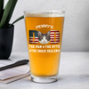 Custom Photo Cat Dad The Man The Myth American Flag Dad Beer Glass HA75 892404
