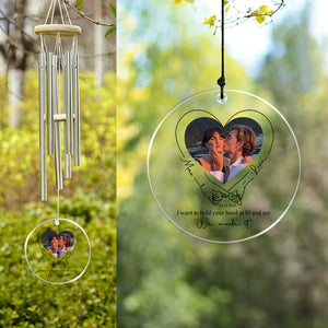 Custom Photo I Want To Hold Your Hand Couple Acrylic Wind Chimes TH10 898477