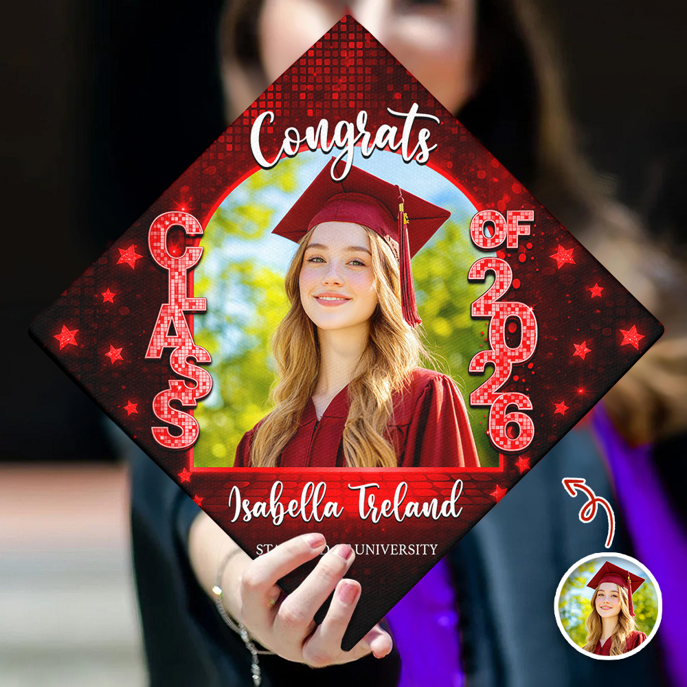 Custom Photo Congrats Graduate Class Of 2026 Cap Topper HO82 901880
