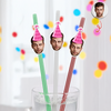 Custom Photo Colorful Straws for Birthday, Graduation, Wedding, Bachelorette Party Favors HA75 921206