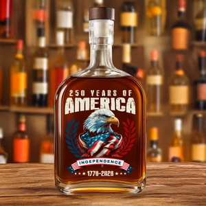 America 250 Years Eagle Independence Day Patriotic Whiskey Bottle LM32 895259