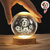 Custom Photo Pet Forever in My Heart Memorial Personalized Engraved Crystal Ball LED Night Light HA75 921884