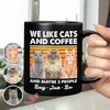 Custom Photo I Like Cats And Coffee Personalized Black Mug Gift For Cat Lovers LM32 895035