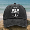 Personalized Cap - Best Dad Ever Ever Washed Denim Baseball Cap HA75 892476