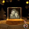 Custom Photo Happy Father's Day Engraved Crystal Photo With Light CH07 921474