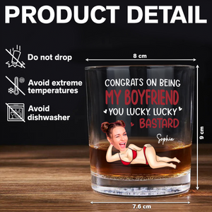 Custom Photo Anniversary Wedding Personalized Whiskey Glass Gifts For Husband And Wife, Him And Her LM32 897633