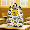 Custom Name Construction Vehicles Truck, Unicorn Letter Backpack For Kids HA75 921656