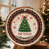 Custom Name Christmas Tree Wood Slice Ornament, Holiday Decor Gift For Family LM32 670499