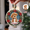 Custom Photo Dog Personalized Ceramic Ornament For Christmas HA75 897060