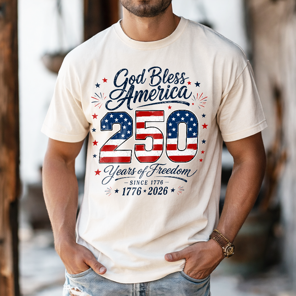 Personalized 250 Years of Freedom God Bless America 1776-2026 Comfort Shirt CH07 911884