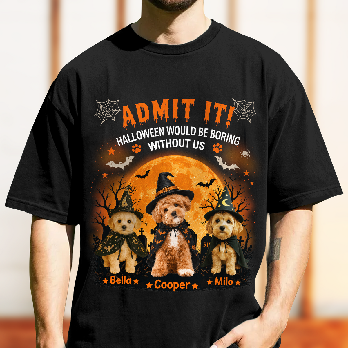 Custom Dog Photo Halloween Would Be Boring Without Me Comfort Shirt HO82 903174