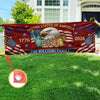 Custom Family Name 250th Birthday America Eagle Embroidered Effect Patriotic Party Banner LM32 669281