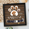 Custom Photo You Left Paw Prints On Our Hearts Memorial Square Collar Frame TH10 892717