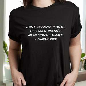 Charlie Kirk Minimalist Famous Quote, Free Speech Conservative Political Truth Dark Shirt HA75 64412