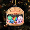 Personalized Family Glitter Dumpling Acrylic Ornament, Family Holiday Keepsake HO82 903644