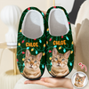 Custom Photo Cat Christmas Lights Slippers Unique Funny Gift HA75 897694