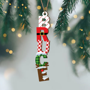 Personalized Name Letter Christmas Wood Ornament Family Gift HA75 897852