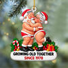 Personalized Growing Old Together Couple Wood Ornament, Christmas Keepsake HA75 919510