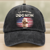 Custom Photo The American Dog Dad Dog Mom Washed Denim Baseball Cap TH10 894115