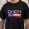 Personalized Name America Flag Dad Of Kid Dark Shirt LM32 899575