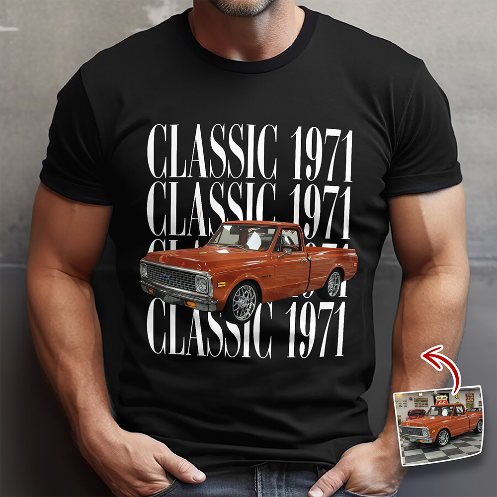 Custom Car Photo Vintage Comfort Shirt - Personalized Gift for Car Lovers TH10 170155
