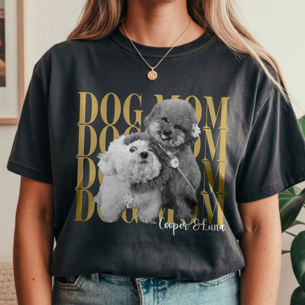 Custom Photo Dog Mom, Dog Dad Vintage Comfort Shirt - Personalized Gift For Dog Lovers CH07 911956