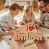 Custom Elephant Family Shaped Wooden Puzzle - Mothers Day Father Day Gifts CH07 910524