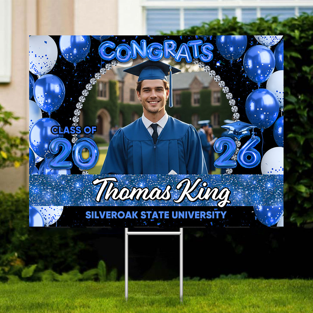 Personalized Congrats Graduation Class Of 2026 Yard Sign CH07 910762