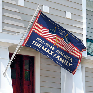 America 250 Years Anniversary Custom Family Name House Flag CH07 910188