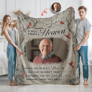 Custom Photo Family Christmas Memorial Blanket Gifts for Family, Friends HO82 894452