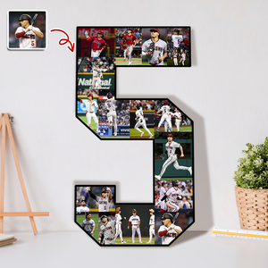 The Photo Collage And Wood Frame For Seniors And Birthdays For Baseball Lover TH10 896521