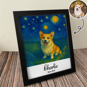 Custom Dog Cat Photo Van Gogh Art Unique Picture Frame LM32 893929