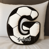 Custom Monogrammed Soccer Ball Letter Shaped Pillow Gift For Sport Lover LM32 897379