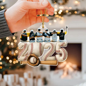 Custom Photo Baseball Team Christmas Acrylic Ornament HA75 897930