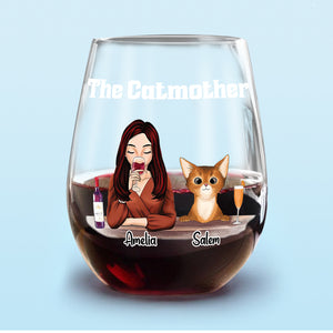 The Catmother For Cat Lover Wine Glass TH10 892811