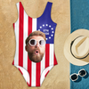 Custom Funny Face Swimsuit America Flag Gift For Her LM32 899871