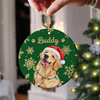 Custom Photo Dog Cat Christmas Ceramic Ornament, Personalized Pet Holiday Keepsake HA75 919276