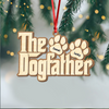Custom Name Dogfather Christmas 2 Layers Wooden Ornament Gift For Dog Lover TH10 896633