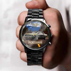 Vintage Route 66 - Personalized Car Photo Hand Watch CH07 895766