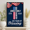 American Patriotic Canvas, 250 Years of Blessing God 1776 2026 Canvas Poster HO82 901440