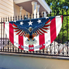 Custom Family Name American Flag Patriotic Eagle American Non-Pleated Fan Flag HA75 898788