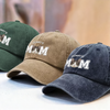 Custom Photo Dog Cat Dad Washed Denim Baseball Cap HA75 892466